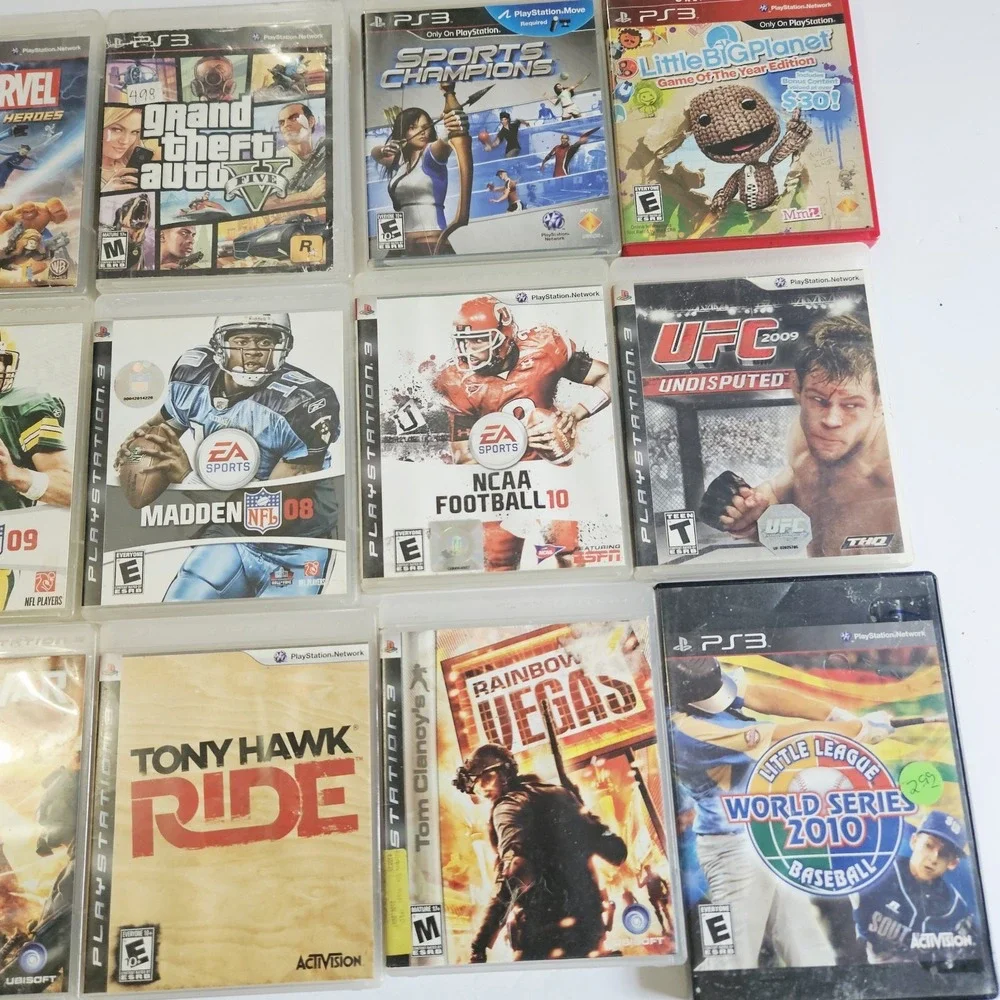 Playstation 3 Games Lot of 15 GTA, Assassin's Creed, Sports, Lego Marvel, Vegas